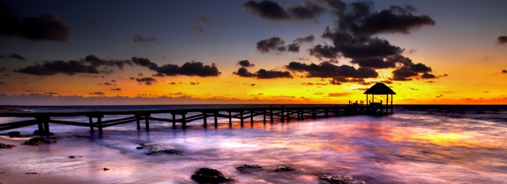 Sunrise on a peaceful pier