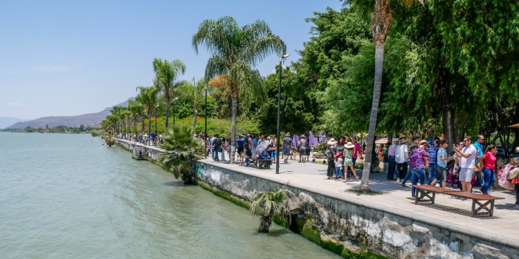 The shoreline of Lake Chapala, Mexico