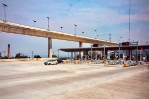Toll gate and elevated beltway in Mexico City