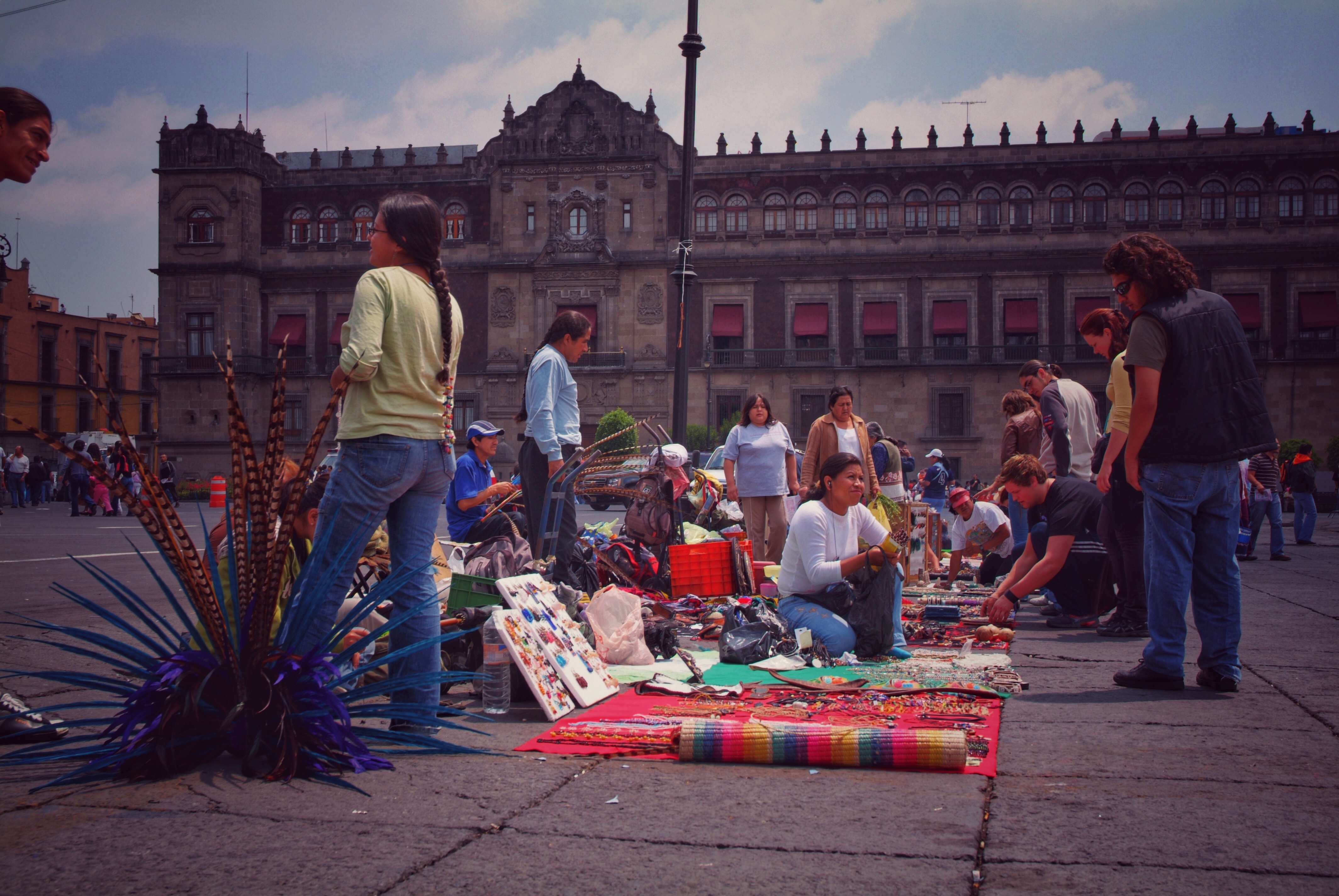 Traders in Mexico City's main square. Zocalo