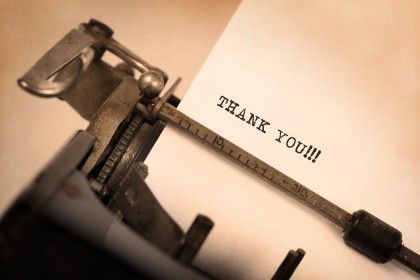 Thank you message