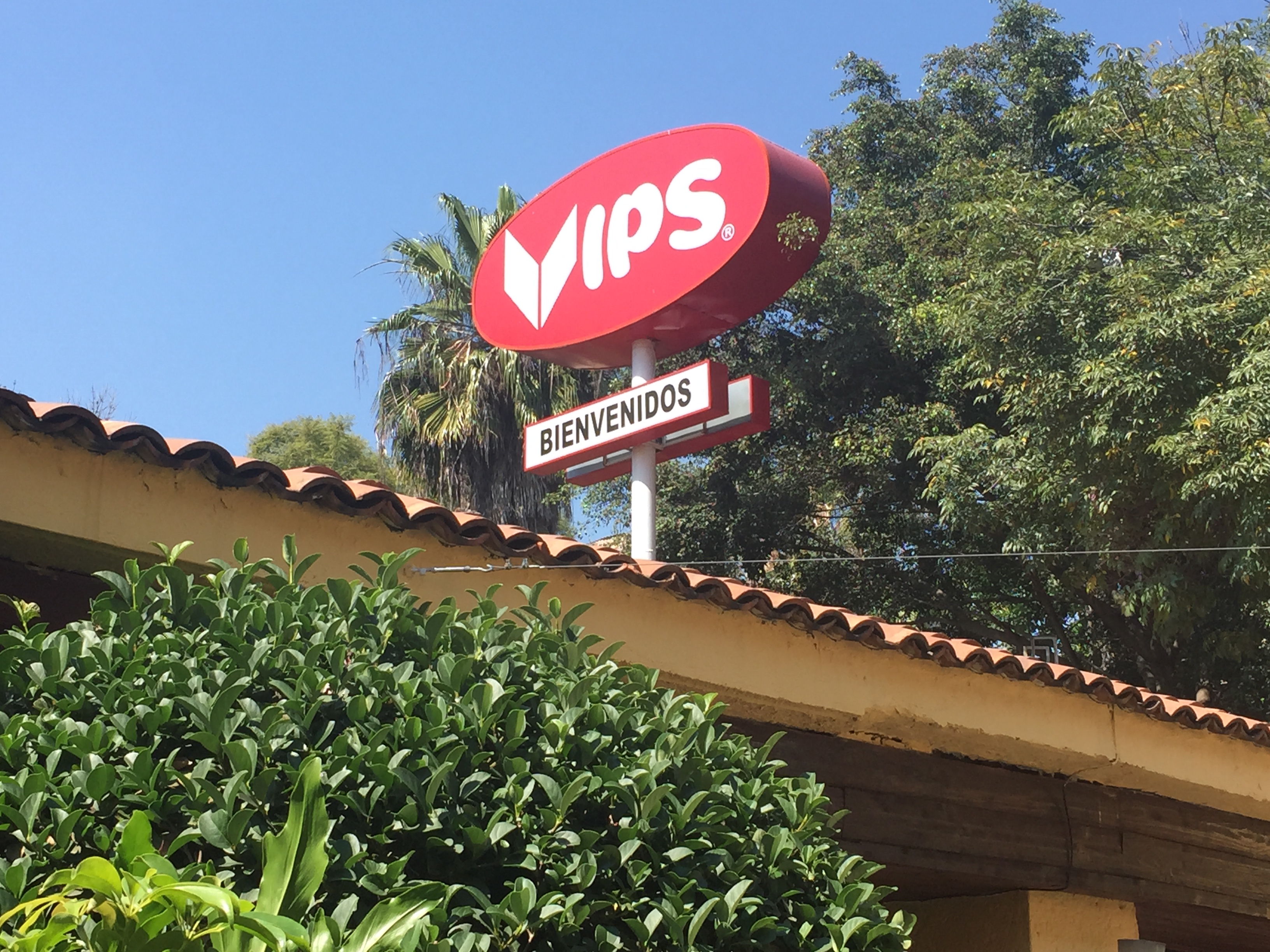 VIPS Mexican Diner Sign