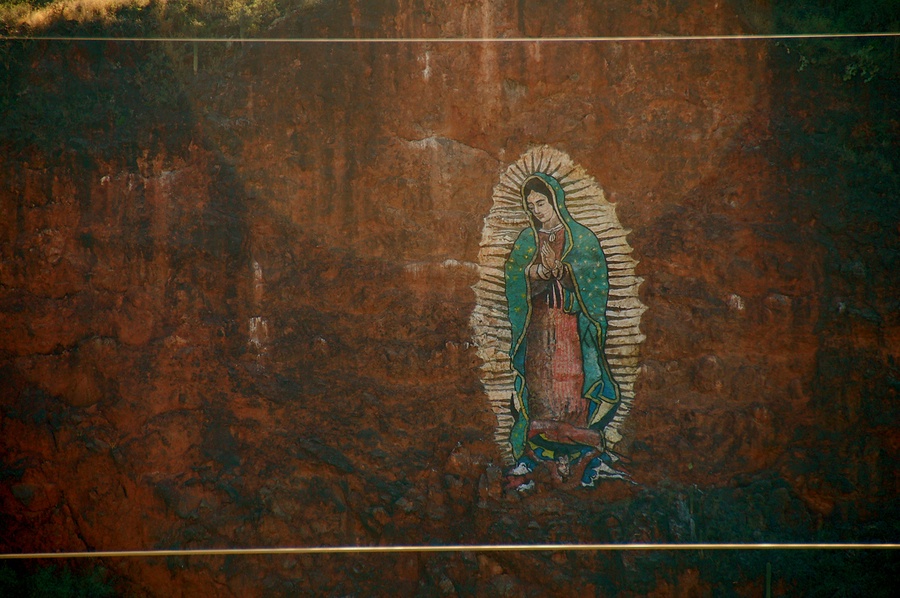 Image of Virgin Guadalupe on Wood