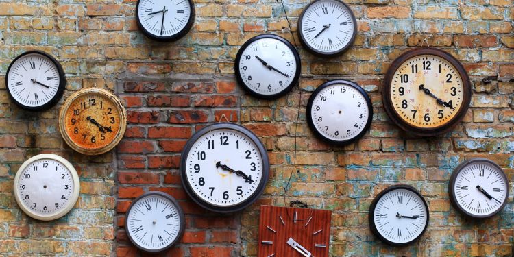 Clocks on a wall