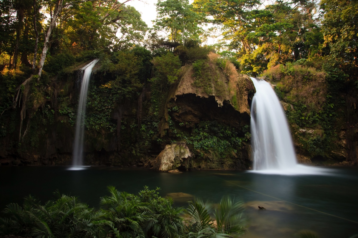 Waterfall in the Mexican jungle