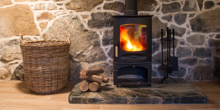 Wood burning stove for heat and atmosphere