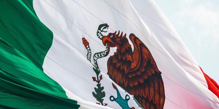 Mexico's Flag: Eagle on Cactus