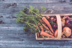 Fresh vegetables in a basket